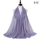 Luxuey Pom Pom Bubble gasa Hijab bufanda mujer chal largo Wrap musulmán diadema Maxi islámico Sjaal 180*70cm