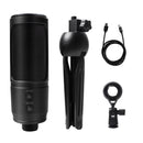  Professional PC Microphone with Noise Cancelling Mute Button USB Desktop Studio Condenser Mic for PS4 Gaming Recording YouTube