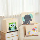 13 inch Foldable Embroidery Animal Cube Storage Box Oxford Fabric Kids Toys Organizers Bins Chest Organizer for Kids Nursery