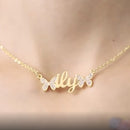 Personalized Butterfly Necklaces Custom Name Bling Iced Out  Pendant Gold Stainless Steel Chain Crystal Name Necklace For Women