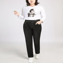 Autumn and winter new large size casual jeans 7XL 8XL 9XL fashion women&
