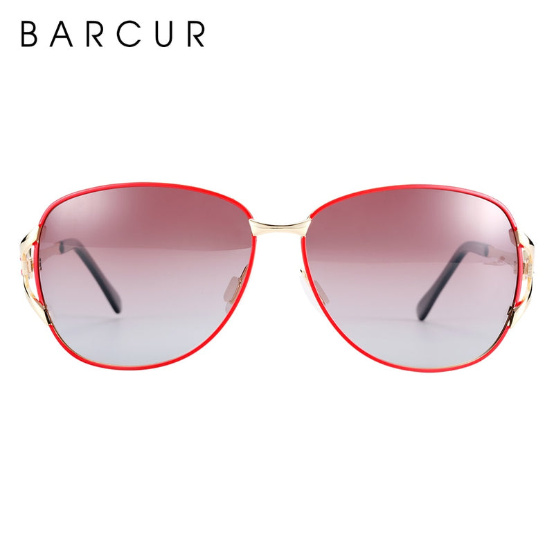 BARCUR Sonnenbrille mit Farbverlauf, polarisierte Sonnenbrille, runde Luxusbrille, lunette de soleil homme