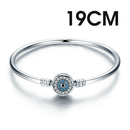 BISAER 925 plata esterlina Pulseira copo de nieve brazaletes 925 corazón serpiente cadena broche mujer plata pulsera para mujer joyería