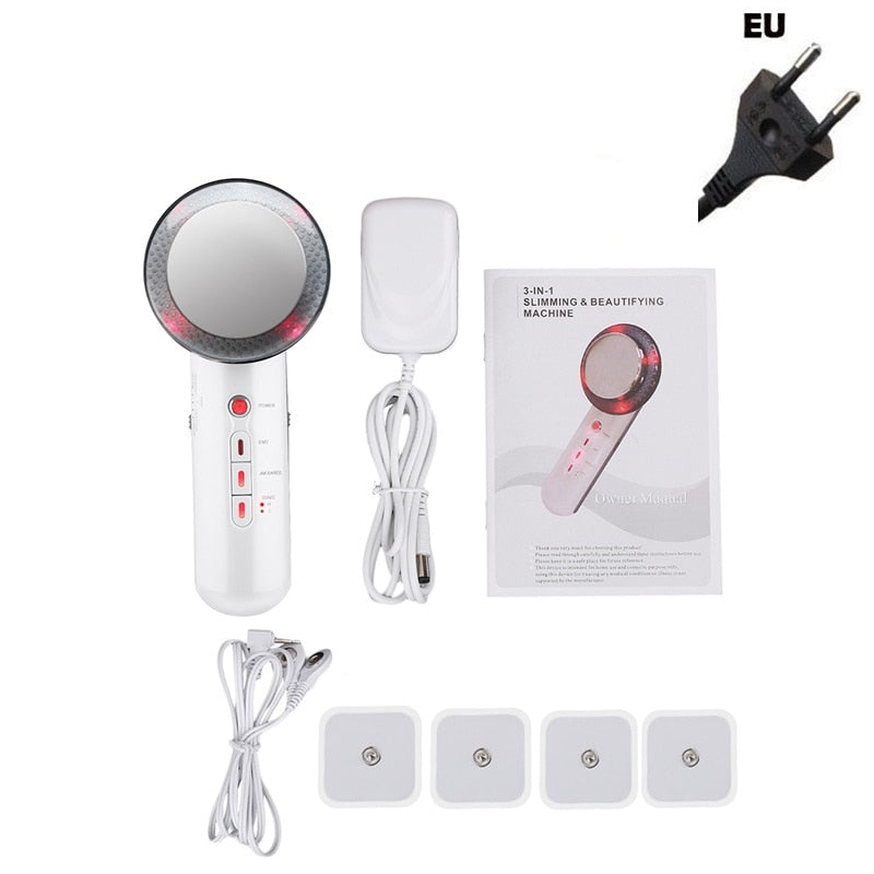 3 in1 Slimming Far Infrared EMS Ciliometer Body Massager Body Beauty Skin Care Thin Face Body Massager Weight Loss Vibration