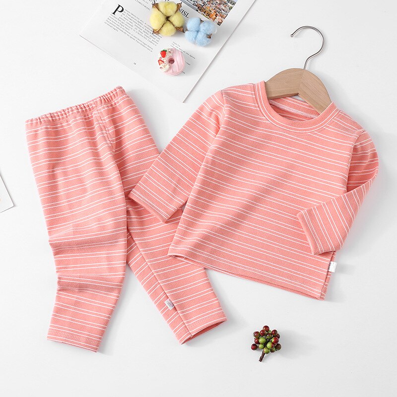 Pajamas For Children Spring Autumn Winter Boys Girls Pajamas Cotton Sleepwear Kids Children Sleepwear Thermal Underwear