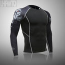 Conjunto de ropa interior térmica para correr para hombre, ropa interior de compresión deportiva, chándal para hombre, conjunto de capa Base para correr delgado para Fitness