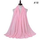 Luxuey Pom Pom Bubble gasa Hijab bufanda mujer chal largo Wrap musulmán diadema Maxi islámico Sjaal 180*70cm