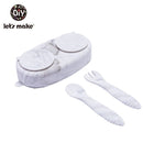 Hagamos 1 Juego de almohadillas antideslizantes para alimentación de bebés, ventosa de dos caras, tazón de alimentación de silicona para niños, posavasos para niños