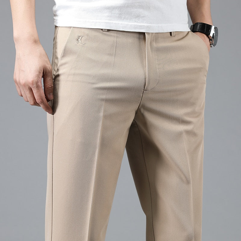 Jantour Brand Men Ankle Pants New Summer Casual Trousers Straight Chinos Fashion Jogging Pants Male Brand Trousers High Quality