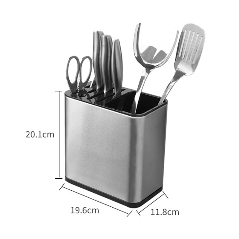 Organizador de cubiertos de cocina, soporte para cuchillos, soporte de almacenamiento de drenaje de plástico, cuchara, tenedor, palillos, utensilios de cocina, bandeja de herramientas, caja de estante