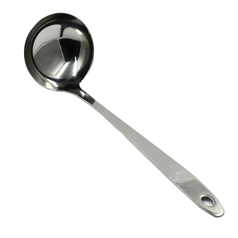 1Pc Stainless Steel Thicken Spoon Colander Hot Pot Soup Spoon Strainer Kitchen Restaurant Cooking Spoon Colander Kitchen Gadgets