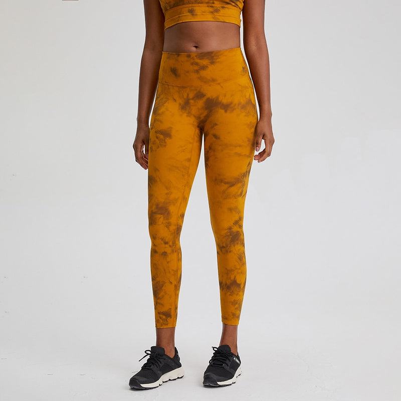 SHINBENE CLASSIC 3.0-TIE DYE Naked Feel Fitness Workout Legging Mujeres No Camel Toe Yoga Pantalones Sport Gym Legging 2-12