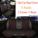 5 Seat/7PCS Flax Car Seat Covers Set Universal Fit Most Auto Protector with Backrest Automobile Line Summer Cushion Pad Mat