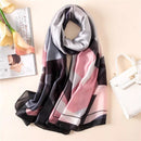 2022 180*90cm Women Scarf Summer Silk Shawl Lady Wrap Soft Female Europe Designer beach bandanna foulard muffler girl pareo