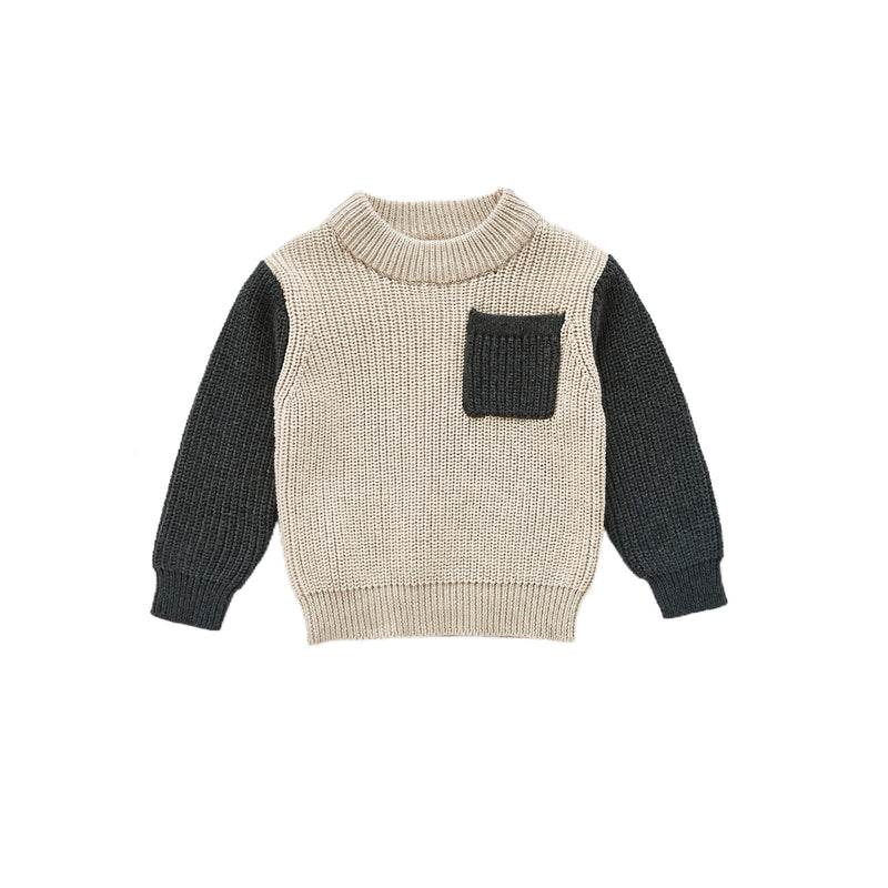 Lioraitiin 0-3Years Toddler Baby Boy Girl Autumn Winter Sweaters Long Sleeve Striped Knitting O-Neck Soft Clothing
