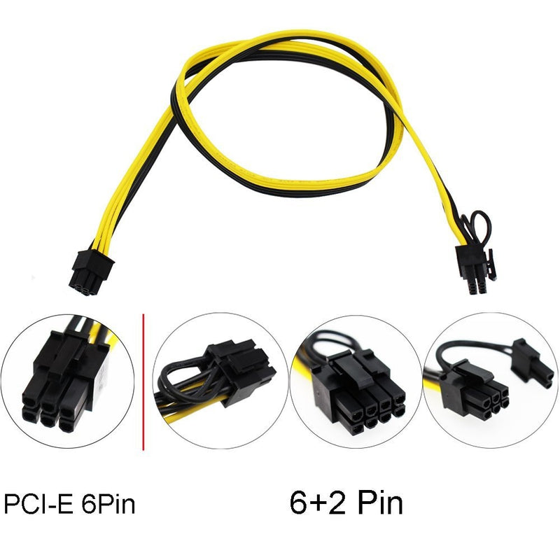 1200w/750w Breakout Board + 12pcs 6P Male to (6+2)8P Male Power Cables Kits For HP PSU GPU Mining Ethereum