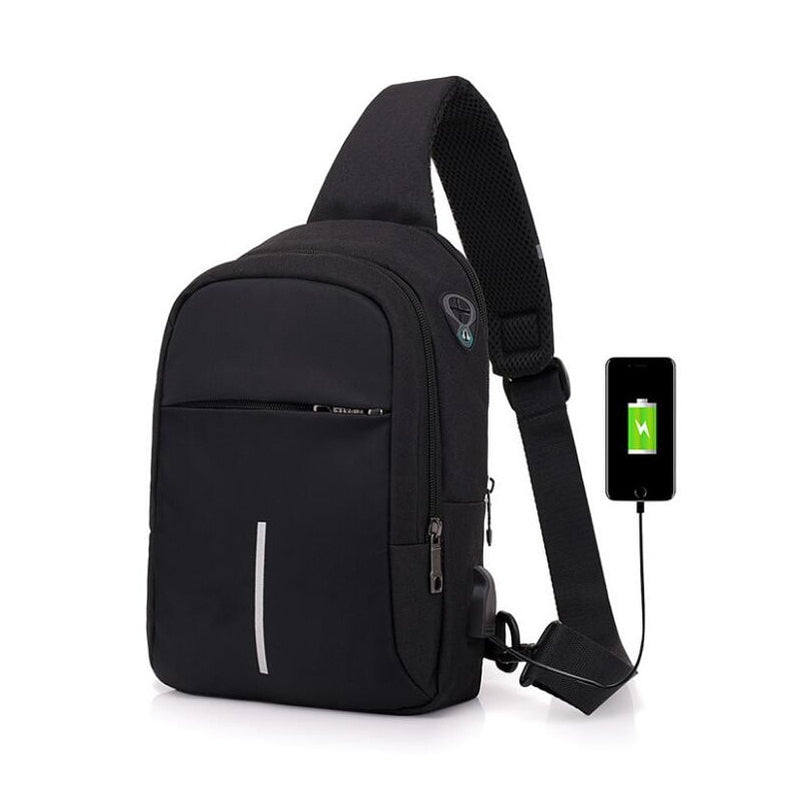 Fengdong small usb charge shoulder bag men messenger bags male waterproof sling chest bag boy travel bagpack men cross body bags