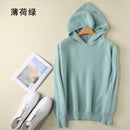 2021 Spring Winter 100% Mink Cashmere Sweater Women Knitted Hooded Warm Lady's Grade Up Jumpers and Pullovers Soft Warm Tops