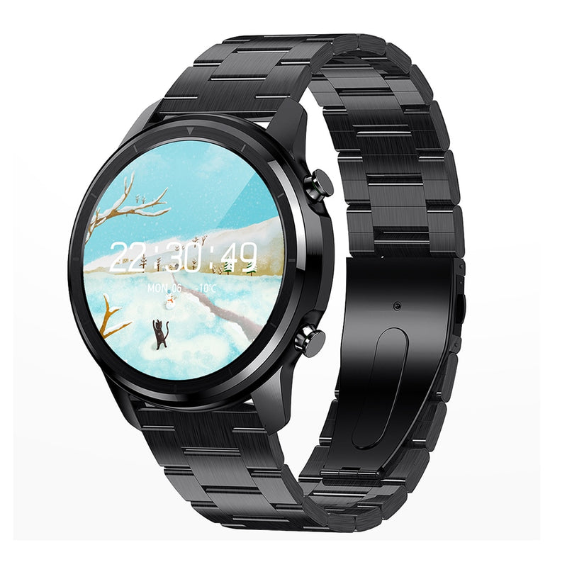 LEMFO LF26 1,3 pulgadas completamente táctil 360*360 HD pantalla Amoled reloj inteligente hombres Bluetooth 5,0 reloj meteorológico cara reloj inteligente para Android