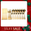 Tablewellware Tableware Black Cutlery Set 24 Pcs Stainless Steel Cutlery Box Forks Knives Spoons Dinner Set Kitchen Spoon Set