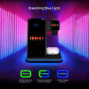 3 In 1 Qi Wireless Charger Stand for Apple Watch 8 7 Airpods Pro 15W Fast Charging Dock Station For iPhone 14 13 12 11 XS XR X 8
