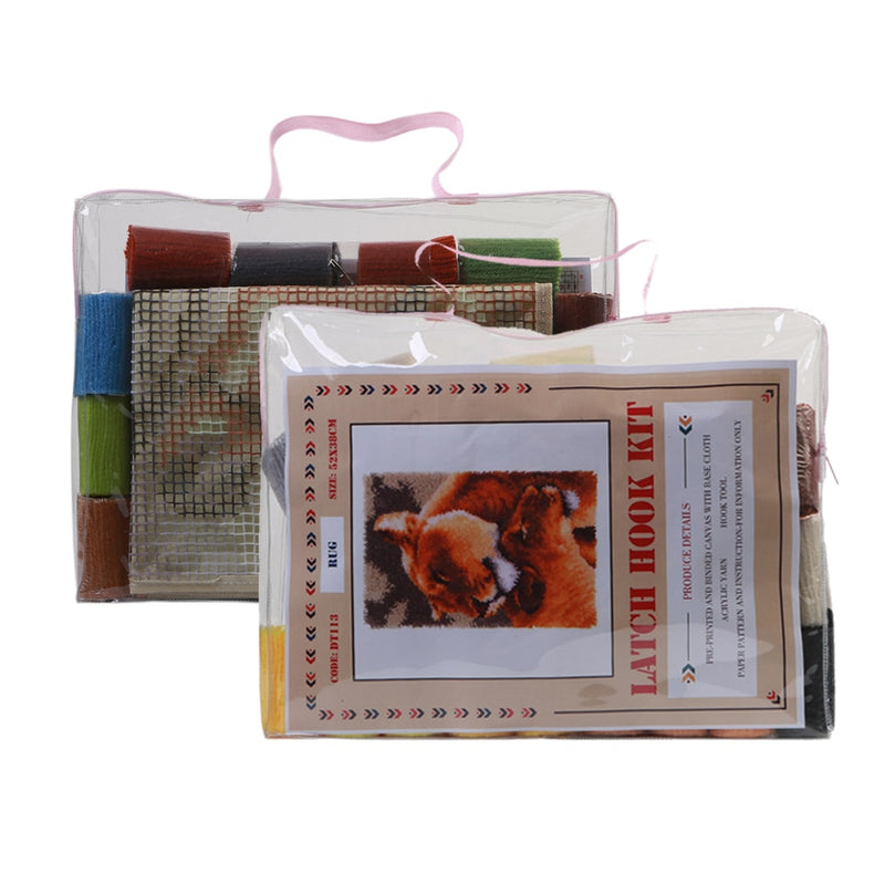 Latch hook pillow kit with Pre-Printed Pattern Cross stitch kits Knot set pillow Unfinished accessories Unicorn Cushions kit