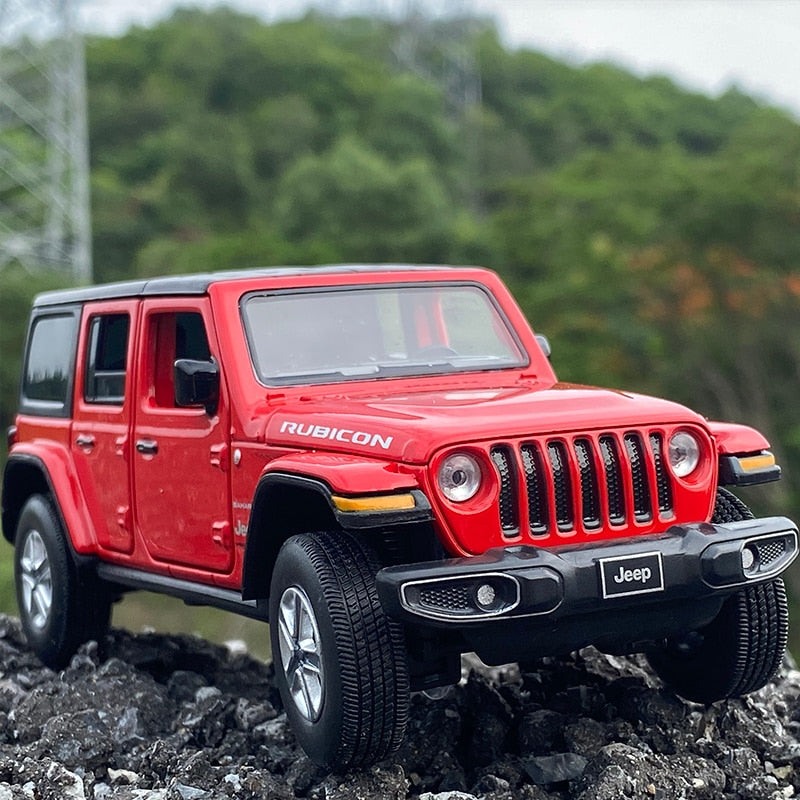 1:32 Jeeps Wrangler Rubicon Alloy Car Model Diecast &amp; Toy Metal Off-road Vehicles Car Model Simulation Sound and Light Kids Gift