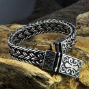 BOCAI New Real Solid S925 Pure Silver Bracelet for Man Personality Woven Bracelet Domineering  Retro Fashion Holiday Gifts
