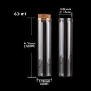 15ml/25ml/30ml/35ml/40ml/45ml/50ml/55ml/60ml/80ml/100ml Small Glass Test Tube with Cork Stopper Bottles Jars Vials 24 pieces