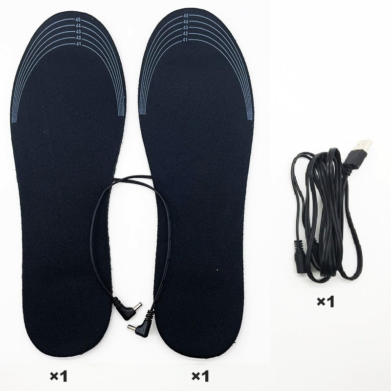 Plantillas para zapatos calentadas por USB, almohadilla eléctrica para calentar pies, calentador de pies, alfombrilla para calcetín, plantillas de calefacción para deportes al aire libre de invierno, cálido para invierno