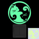 Glow in the Dark Cat Sticker Kids Room Luminous Stickers Home Decor Cartoon Wall Sticker Car Phone Bathroom Toilet Decoration