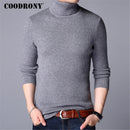 COODRONY, suéteres para hombre, Otoño Invierno 2018, suéter grueso y cálido para hombre, suéter de lana de Cachemira tejido para hombre, suéter de cuello alto pesado para hombre 8229