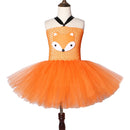 Orange Fox Girls TuTu Dress Children Animal Costume Cartoon Kids Birthday Dresses for Baby Girls Halloween Cosplay Costumes Cute