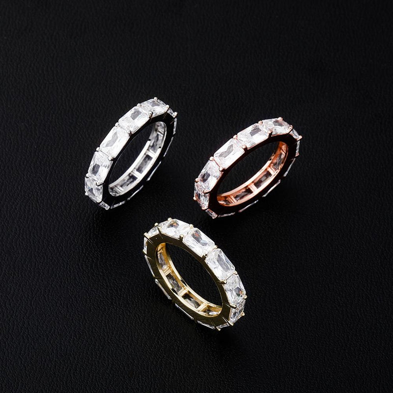 TOPGRILLZ 2020 New Square Zircon Rings High Quality Copper Jewelry Iced Out Rings Hip Hop Fashion Personality Jewelry For Gift