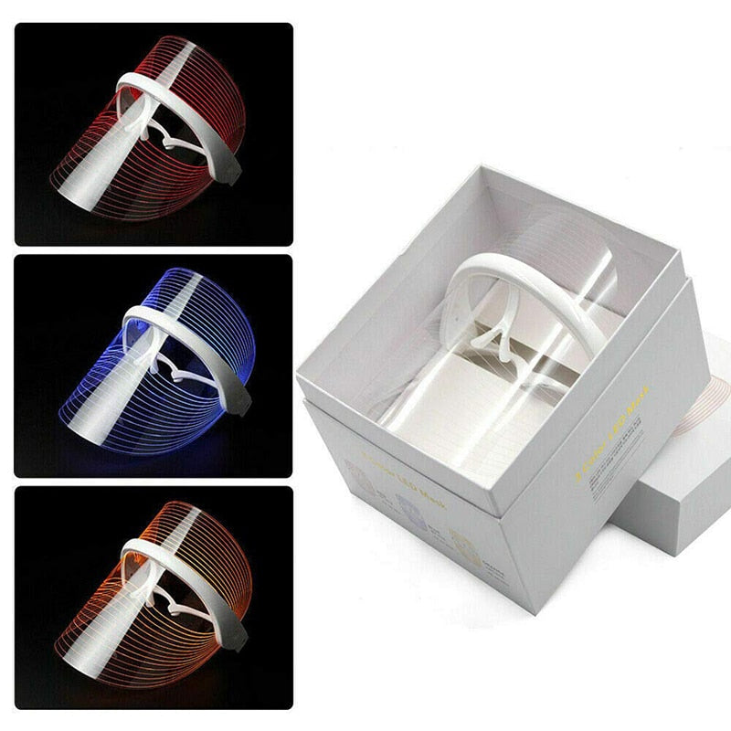 3 Colors LED Light Therapy Face Mask Korean Photon Instrument Anti-aging Anti Acne Wrinkle Removal Skin Tighten Beauty SPA