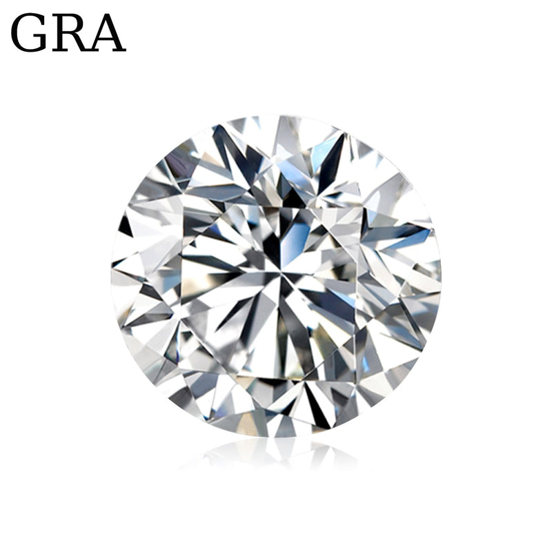 High Quality 2 Carat D Color VVS1 Round Cut Loose Moissanite Certified For Ring Stone Gems With Certificate Diamond Test Pass D