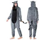 Raccoon Pajamas Men Kigurumi Animal Onesies For Adults Cartoon Cosplay Costume One-Piece Pijamas Overall Women Pyjama Bodysuits