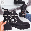 GOGD 2021 Women Ankle Boots Women&