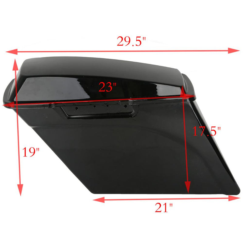 Motorcycle 5&quot; Stretched Extended Saddlebags For Harley Touring Road King Street Glide Road Glide 1993-2013