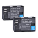2X 2650mAh LP E6 LPE6 LP-E6 E6N Battery + LED Dual Charger For Canon EOS 5DS R 5D Mark II 5D Mark III 6D 7D 70D 80D Camera
