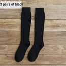 6 uds = 3 pares de medias de compresión de invierno para hombre cálidas hasta la rodilla calcetines largos de felpa de algodón grueso calcetines de pantorrilla tamaño 38-44