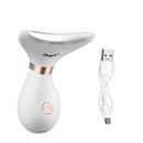 Gesichtsmassagegerät Nackenlift Anti-Falten Hitze Hochfrequenzvibration Gesichtshautstraffung Heben 3LED Licht Reduzieren Doppelkinn