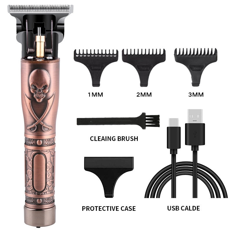 Cortadora de pelo 2021 USB T9, cortadora de pelo eléctrica profesional, afeitadora de barbero, recortadora de barba, máquina para cortar cabello de 0mm para hombres