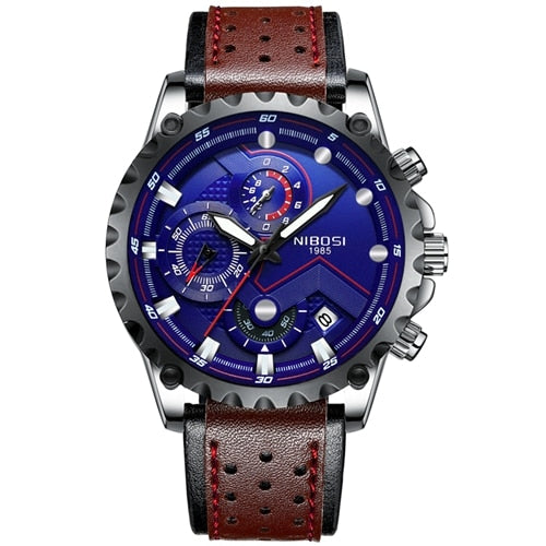 Reloj NIBOSI para hombre, relojes deportivos de esfera grande, reloj militar de moda para hombre, reloj de pulsera de cuarzo para hombre, reloj Masculino