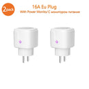 WIFI smart plug 16A EU WiFi Socket  With Timing APP Control,Compatible Alexa Google Home