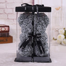 25*16 Cm Diy Teddy Rose Bear with Box Artificial PE Flower Valentine&