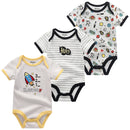 3 PCS/LOT Newborn Baby Clothing 2021 New Fashion Baby Boys Girls Clothes 100% Cotton Baby Bodysuit Short Sleeve Infant Jumpsuit