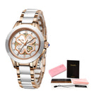 SUNKTA, relojes de cuarzo para mujer, relojes a la moda a prueba de agua, pulsera de cerámica para mujer, reloj de pulsera para niña, reloj femenino + Bo