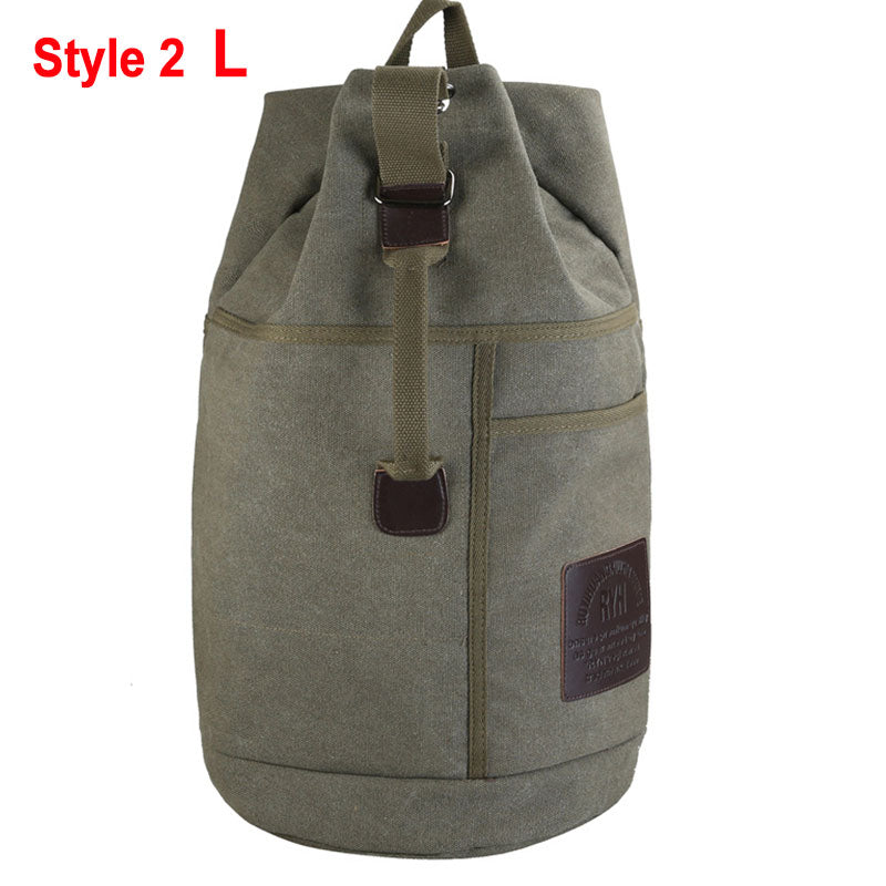 Mochila de lona con forma de cubo táctico para hombre, bolsas militares de gran capacidad con estampado de letras, bolsa redonda de escalada para viajes al aire libre XA678WD