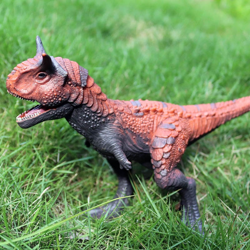 Oenux New Jurassic Dinosaur Carnivorous Carnotaurus Action Figure T-Rex PVC High Quality Collection Model Toys For Kids Gift